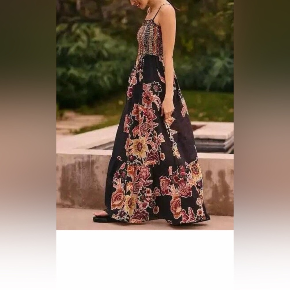 Anthropologie The Marisol Printed Smocked Gauze Maxi Dress Size Small - Picture 15 of 15